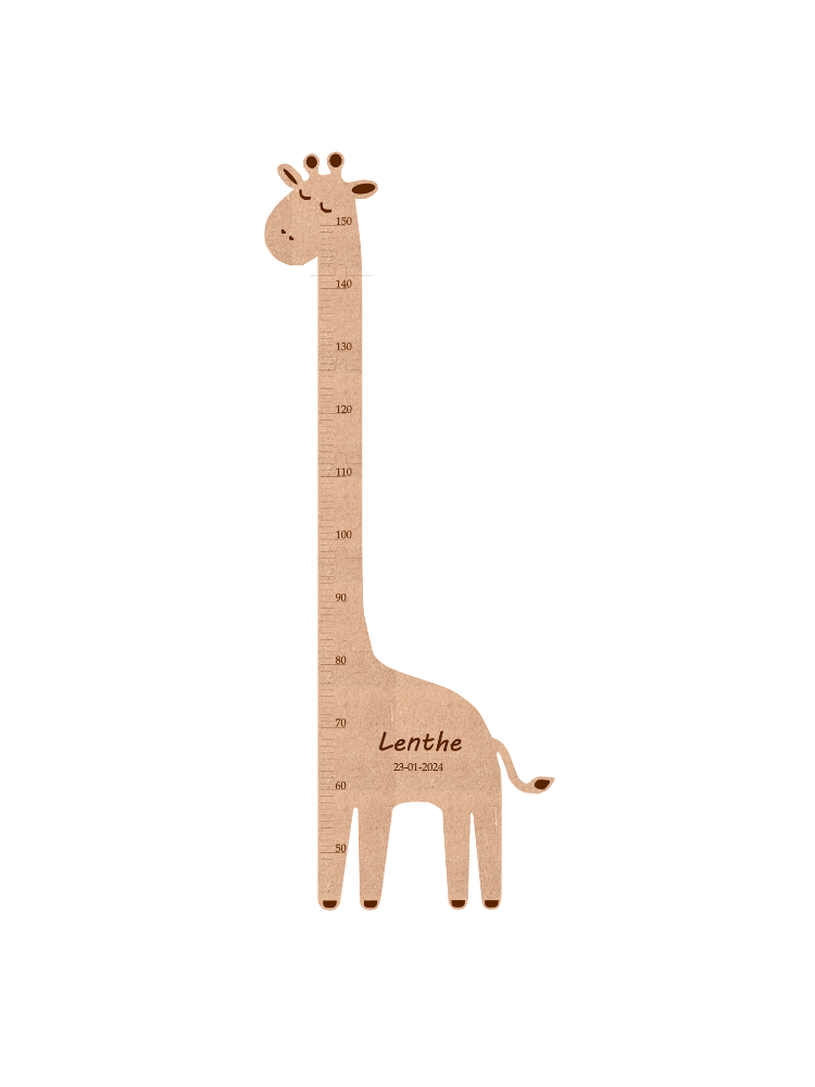 Groeimeter giraf in hout leuk cadeau voor geboorte