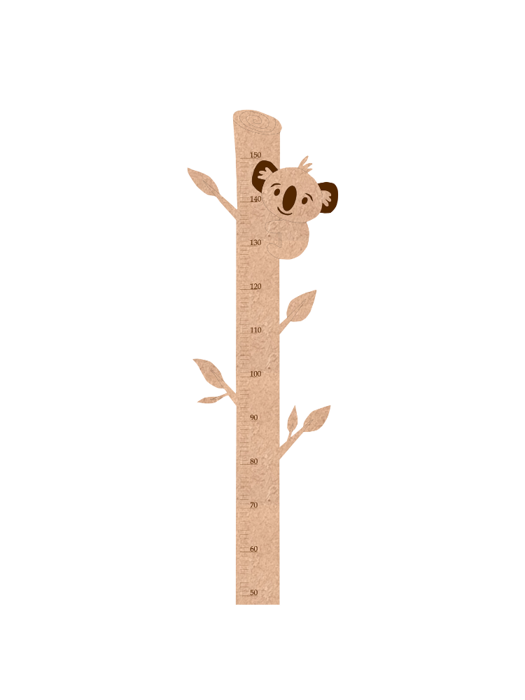 Groeimeter koala in hout leuk cadeau oor geboorte
