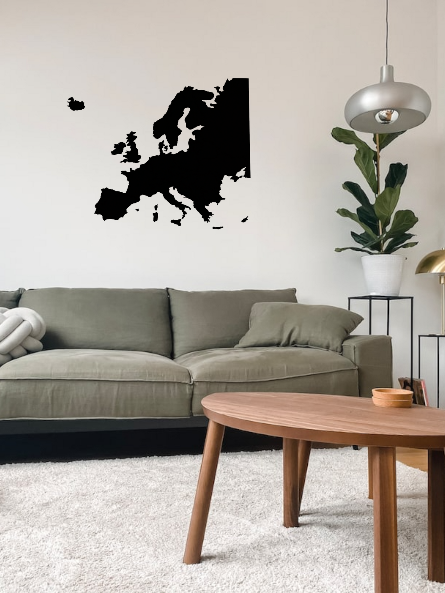 Houten kaart Europa in het zwart