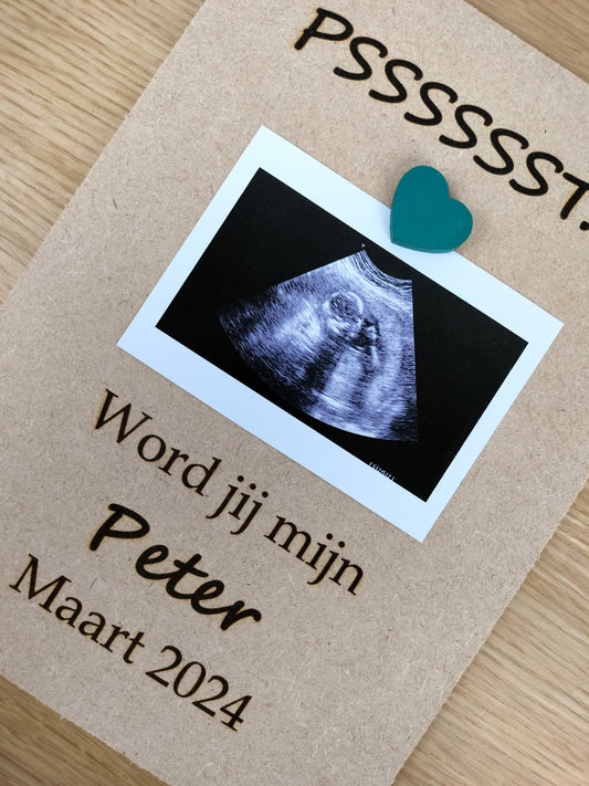 Stel zelf jouw houten geboortekaartje samen voor de geboorte van je kindje